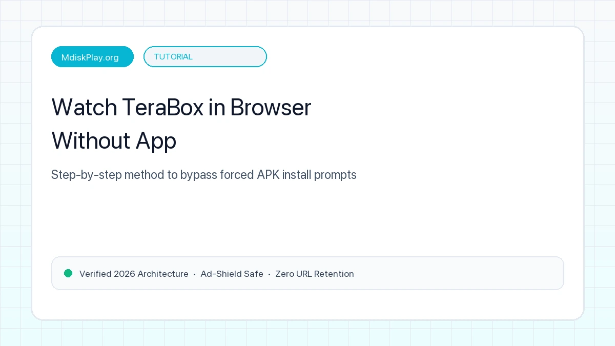 How to Watch TeraBox Videos in Browser Without Installing the App